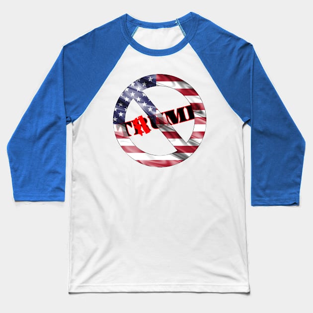 Anti-Trump Baseball T-Shirt by Veraukoion